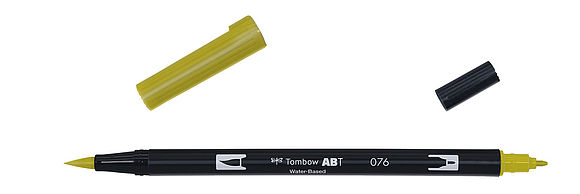 Tombow ABT Dual Brush Pen 076 ocre vert