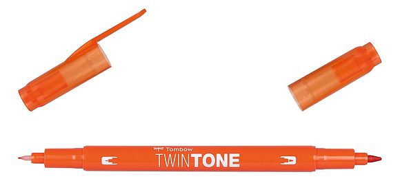 Feutre à 2 pointes TwinTone orange