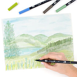 Watercoloring Set Greenery