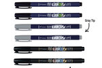 Tombow Fudenosuke Brush Pen 5+1 Set, Schwarz und Grau
