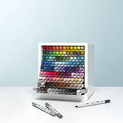 Tombow ABT PRO Présentoir de bureau de marqueurs avec 107 couleurs + mélangeur