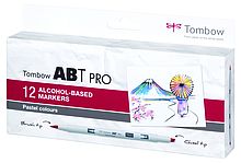 Tombow ABT PRO Set de 12 Couleurs pastels