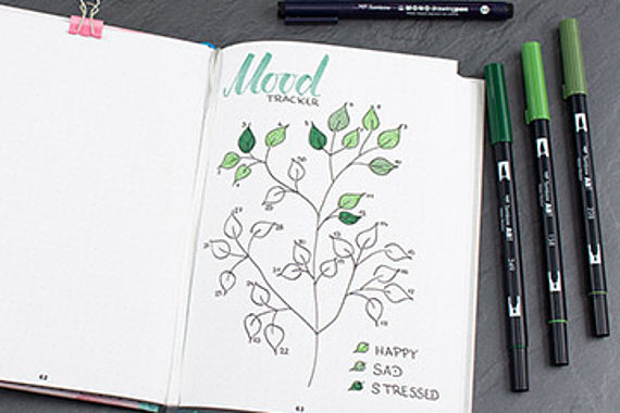 Mood tracker for your Bullet Journal