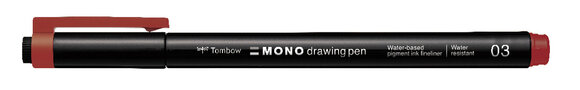 MONO drawing pen Fineliner rot 0,3 mm