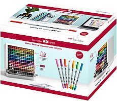 Tombow ABT PRO Marker Desktop Organizer met 107 kleuren + blender