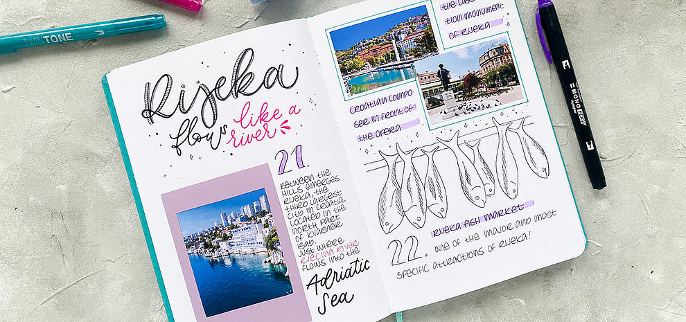 Travel journal pages and inspiration - ideas for travel journaling and art  journaling.