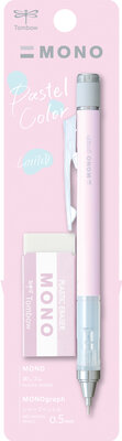 MONO graph et MONO gomme pastel Sakura Rose, 0,5mm, blister