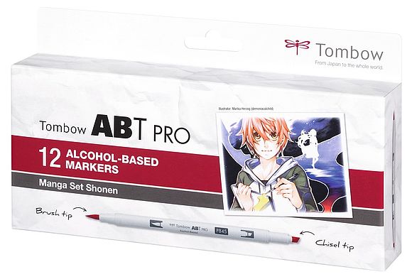 Tombow ABT PRO Set de 12 Couleurs manga