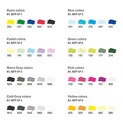 Tombow ABT PRO set of 5 Blue colors