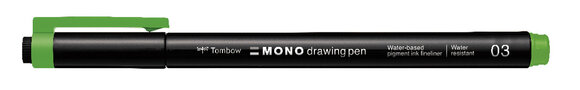 MONO drawing pen Fineliner grün 0,3 mm
