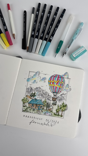 Urban Sketching - Ballon
