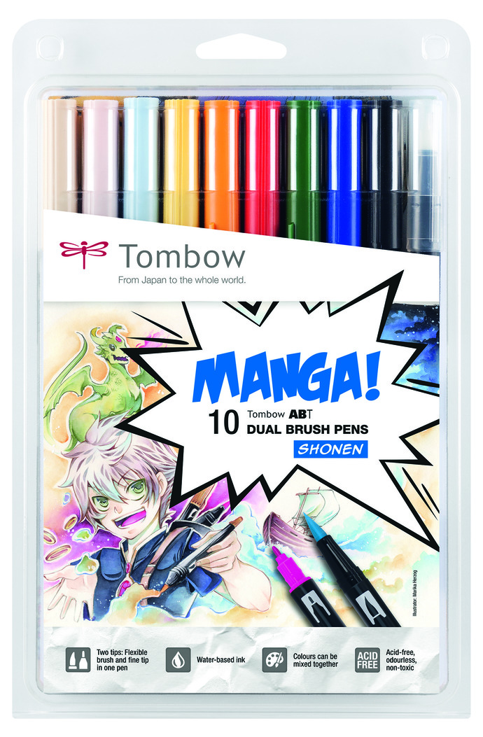 Tombow ABT Dual Brush Pen Manga set