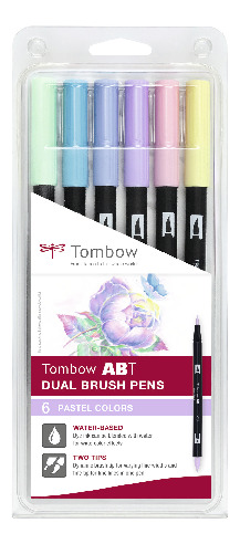 🎨 🖌 SET CON 12 ROTULADORES TOMBOW ABT COLORES PASTEL 