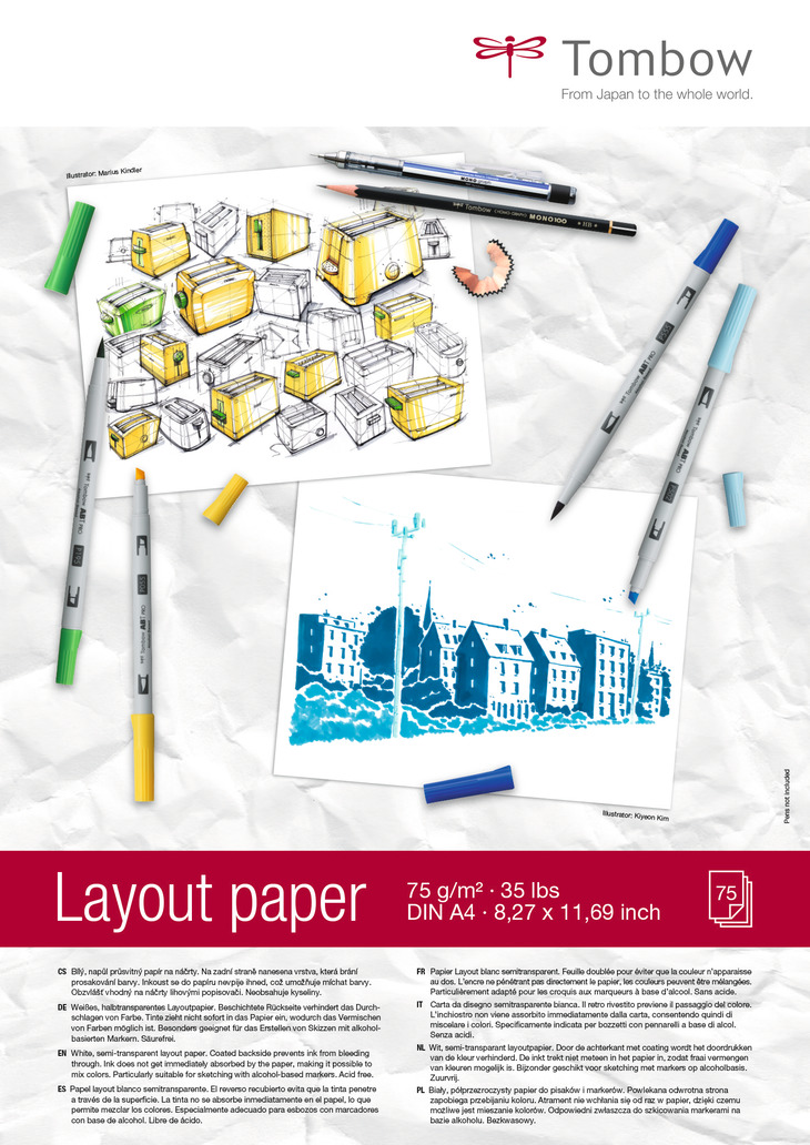 Papier layout A4, 75 feuilles