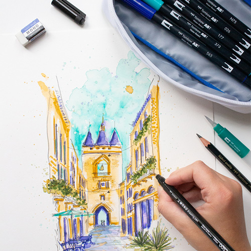 Stylos Fineliner aquarelle de précision pour l'esquisse d